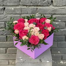 Цветочная композиция из Розы в коробке в Шаталово