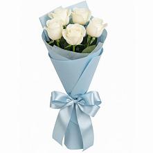 Букет 5 Белых роз Проуд в Шаталово
