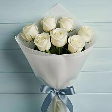 Букет 7 Белых роз Эдлесс Лав в Шаталово
