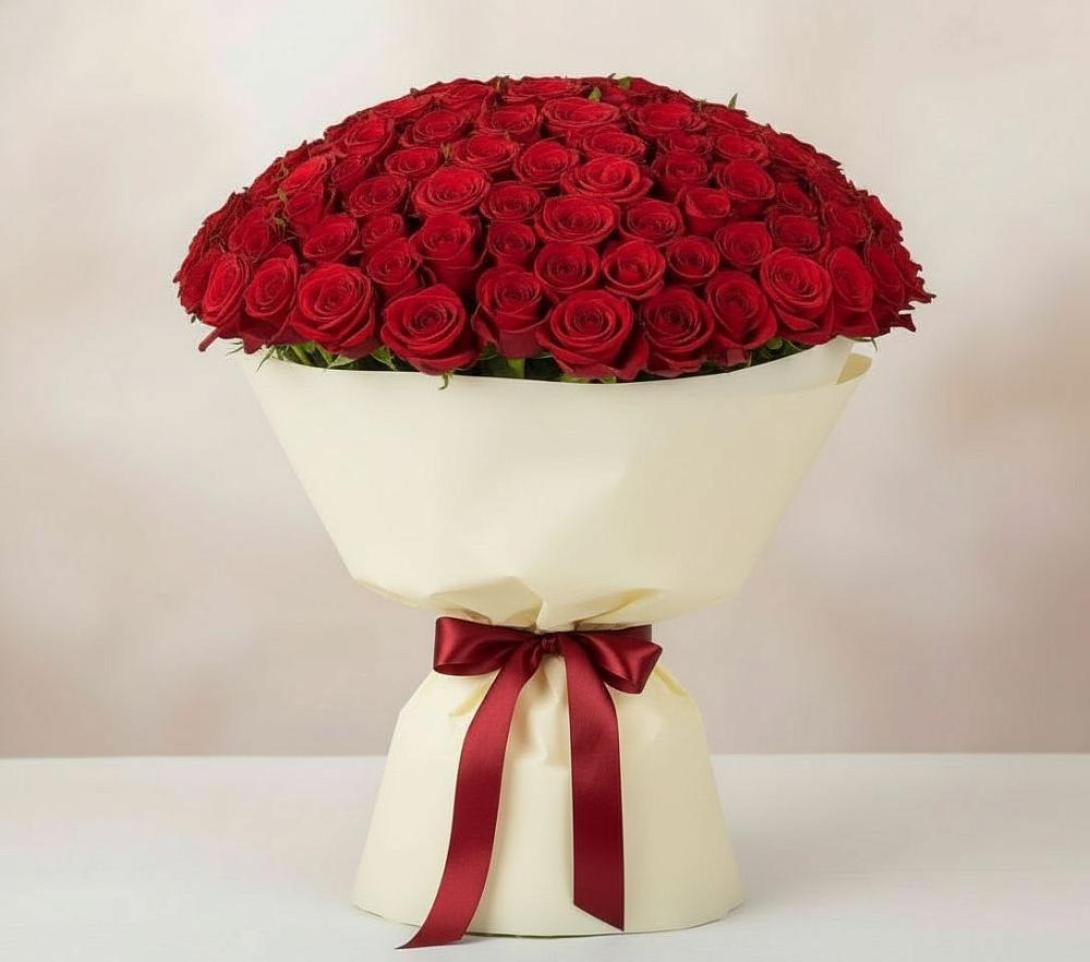 Букет 101 Красная роза Милано в Шаталово