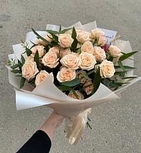 Букет Кремовые розы Латте в Шаталово