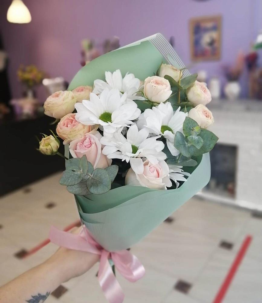 Букет цветов из: Хризантемы и Розы в Шаталово