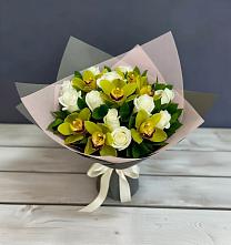 Букет цветов из:  Орхидеи и Розы в Шаталово