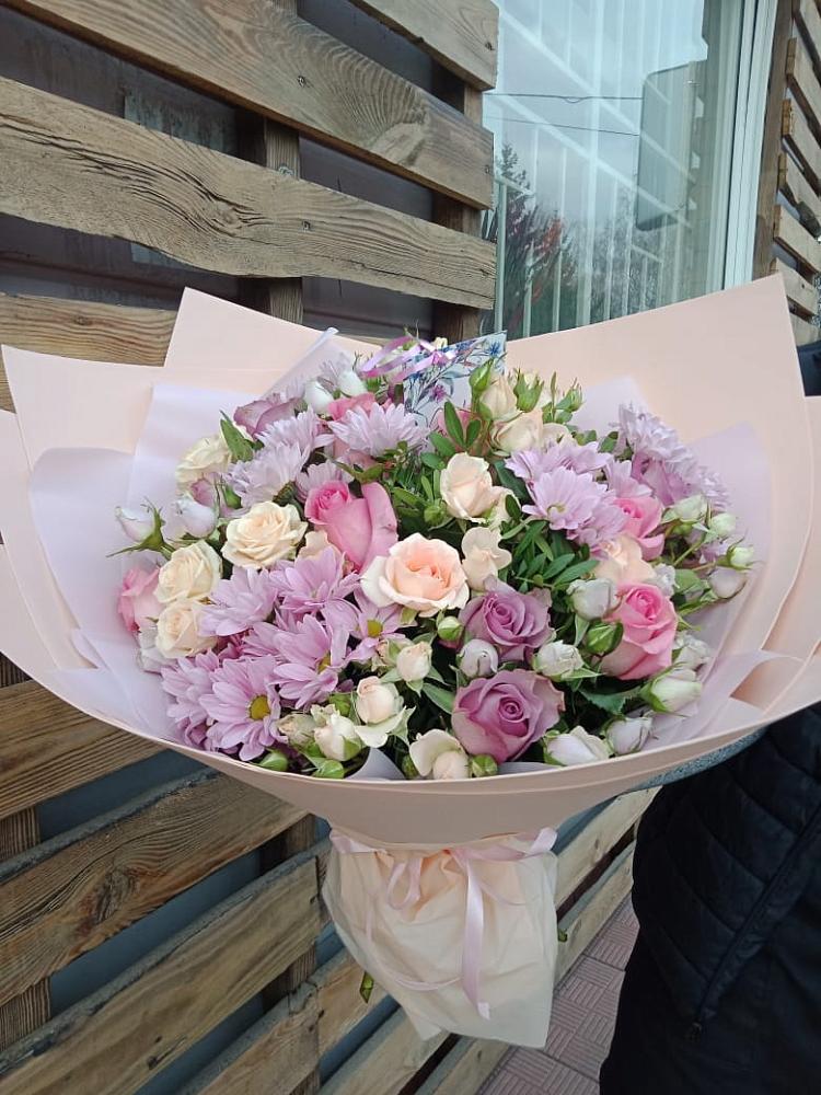 Букет цветов из: Розы и Хризантемы в Шаталово