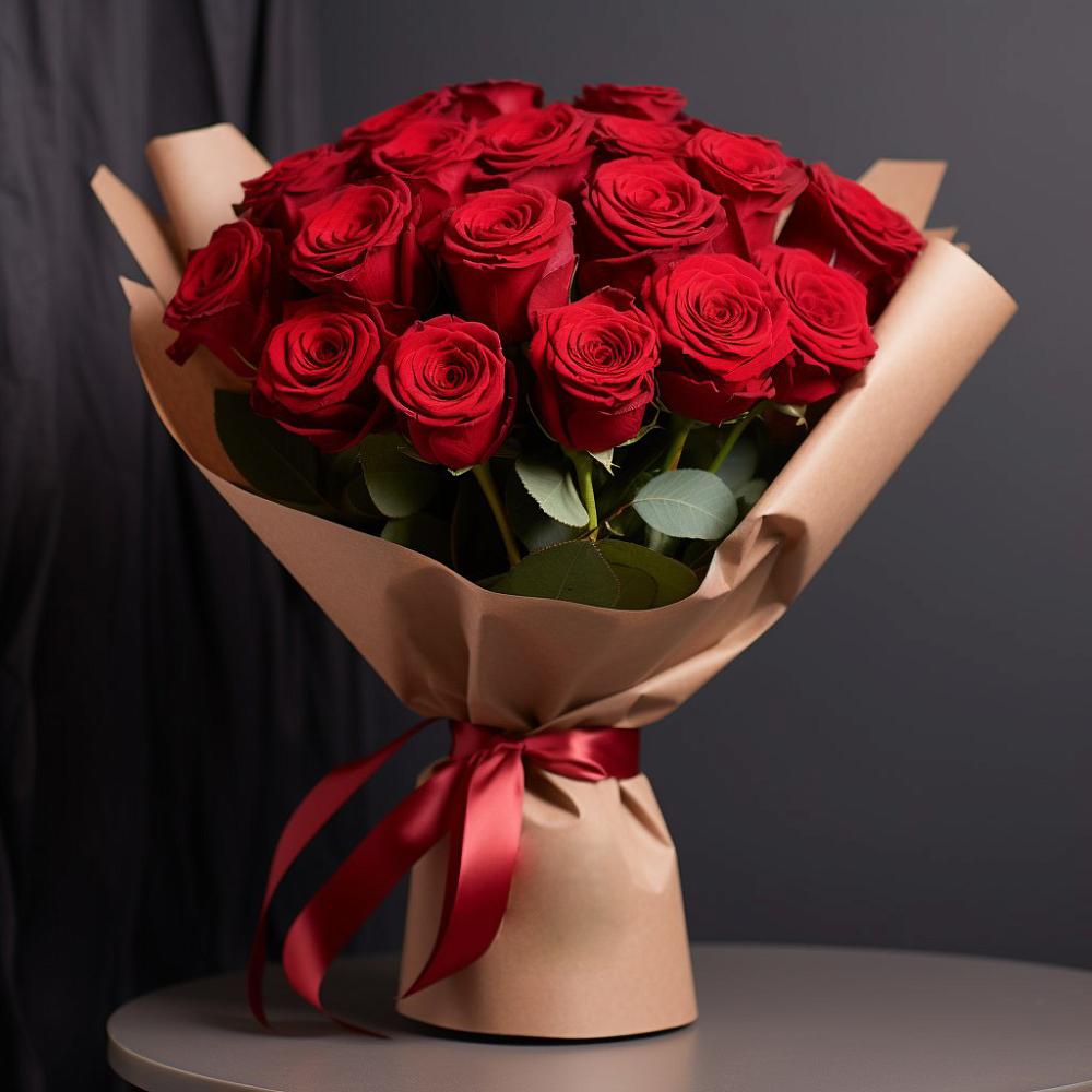 Букет 19 Красных роз Эдлесс Лав в Шаталово