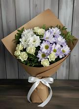 Букет цветов из:  Хризантемы и Розы в Шаталово