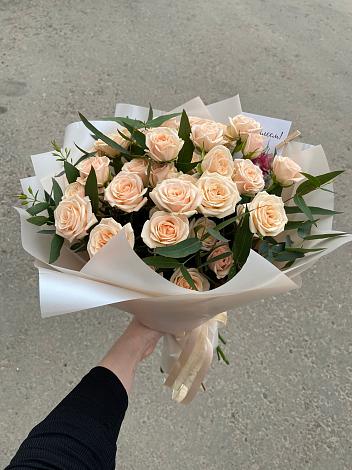 Букет Кремовые розы Латте в Шаталово