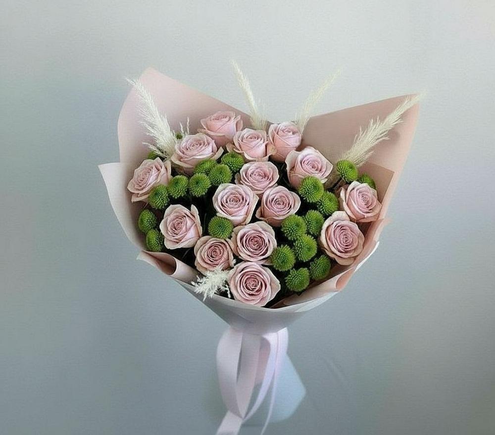 Букет цветов из: Розы и Хризантемы в Шаталово