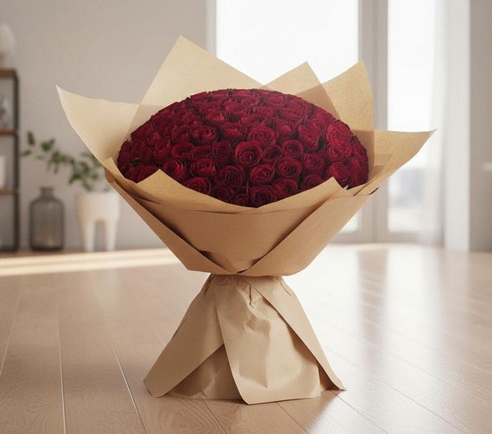 Букет 101 Красная роза в Шаталово