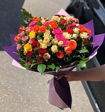 Букет Микс из разноцветных кустовых роз #REPLACE_PRED# Шаталово