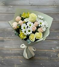 Букет цветов из:  Альстромерии, Розы и Хризантемы в Шаталово