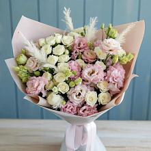 Букет цветов из:  Альстромерии и Розы в Шаталово